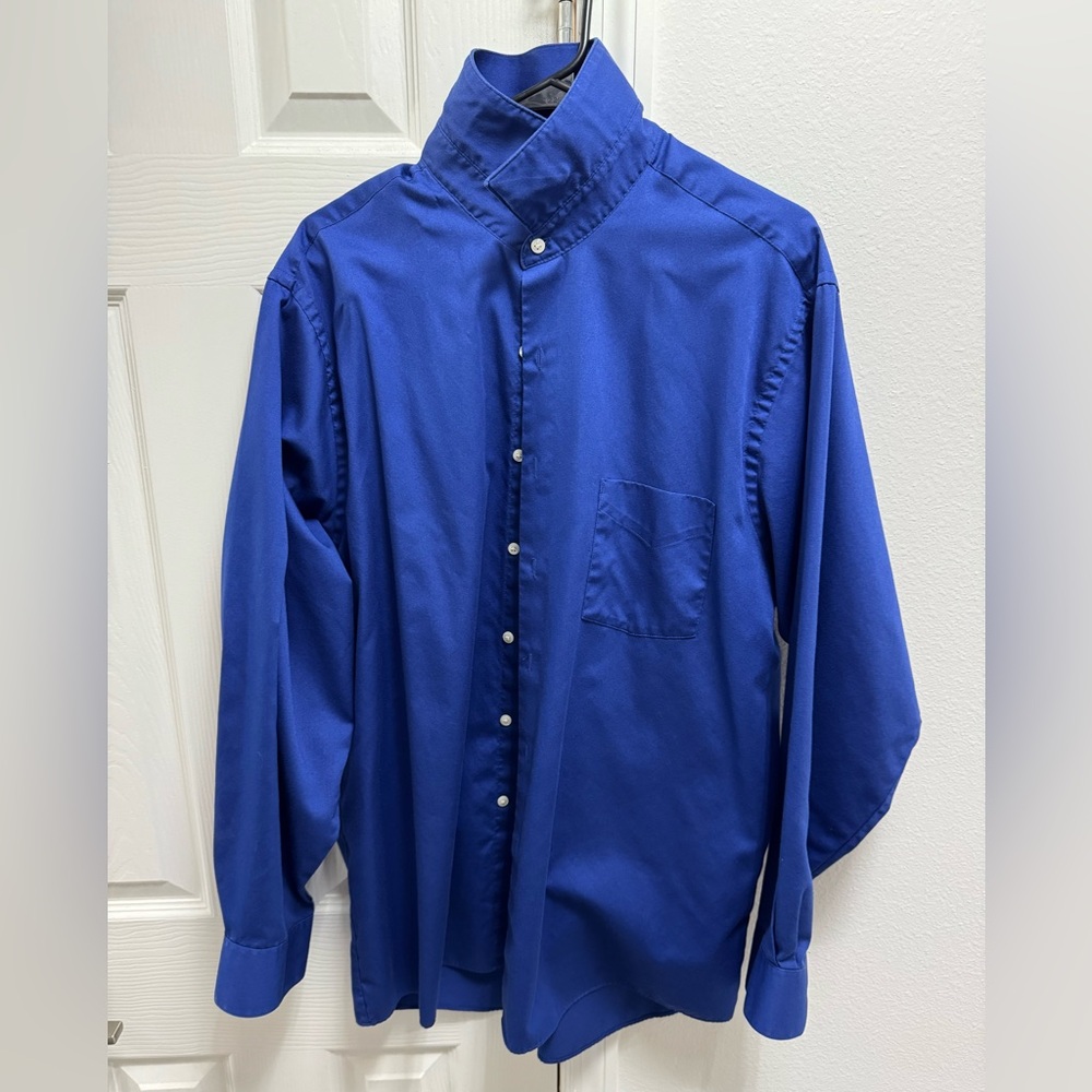Van Heusen Lux Sateen Regular Fit Shirt in Blue
